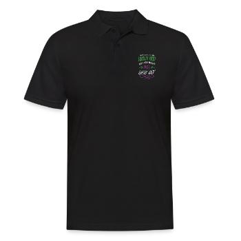 ethical encrypt jokes anonymous hacker - Männer Poloshirt - Schwarz - Vorne - Kai (181cm)