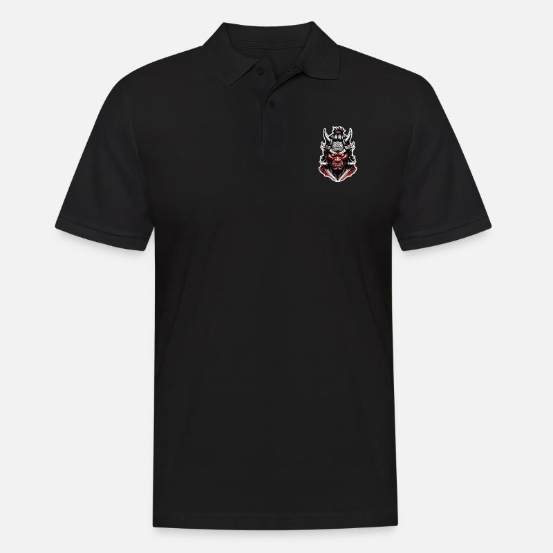Samurai-Krieger - Japan - Dämon - Männer Poloshirt - Schwarz