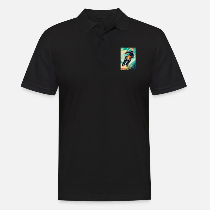 Motocross I - Männer Poloshirt - Schwarz