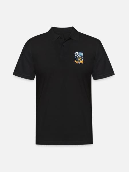 Natur & Bergwandern - Männer Poloshirt - Schwarz