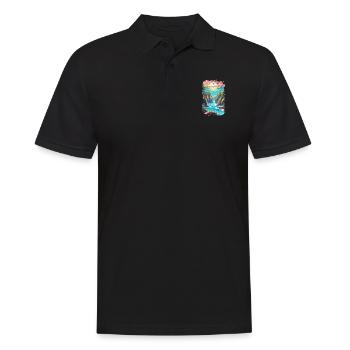 plage vacances soleil mer - Polo Homme - noir - Devant - Kai (181cm)