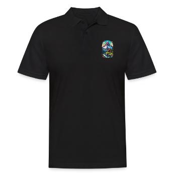 Berg Natur Wandern Klettern See - Männer Poloshirt - Schwarz - Vorne - Kai (181cm)