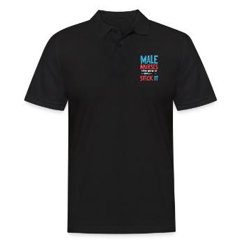 Infirmiers - Polo Homme - noir - Devant - Kai (181cm)