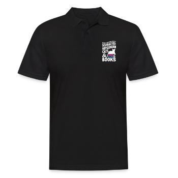 Katze Abessinier Geschenk - Männer Poloshirt - Schwarz - Vorne - Kai (181cm)