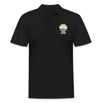 frieden schaffen ohne waffen weiss - Männer Poloshirt - Schwarz - Vorne - Kai (181cm)
