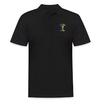 Support Ukraine with I STAND WITH UKRAINE - Men's Polo Shirt - black - Front - Kai (181cm)