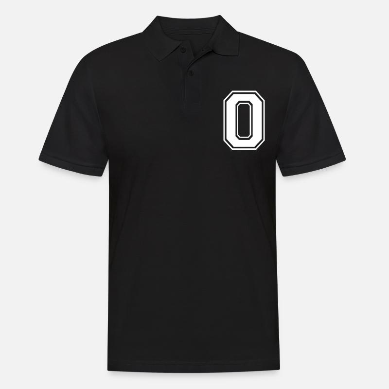 0 - Männer Poloshirt - Schwarz