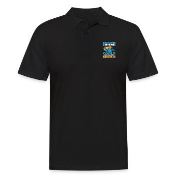 Normale Mädchen machen Hausaufgaben coole Mädchen - Männer Poloshirt - Schwarz - Vorne - Kai (181cm)