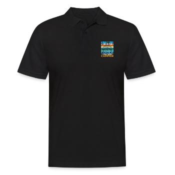 Camping Spruch Normale Jungs Hausaufgaben coole - Männer Poloshirt - Schwarz - Vorne - Kai (181cm)