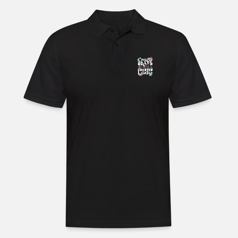Achterbahn Freizeitpark Vergnügungspark - Männer Poloshirt - Schwarz