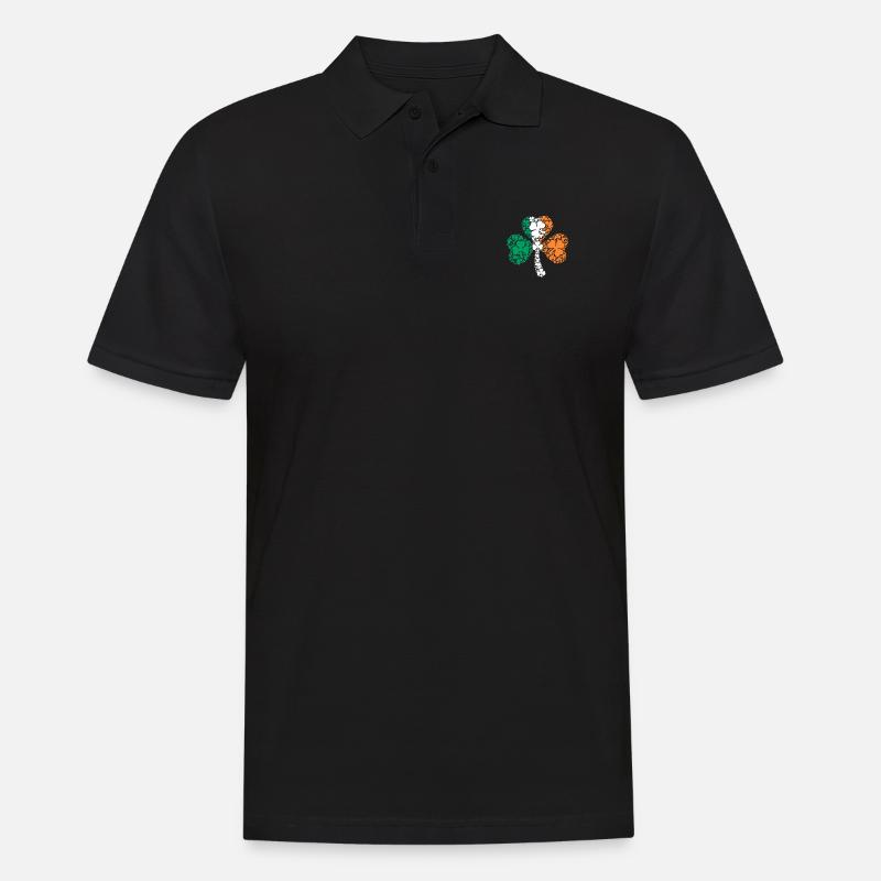 Shamrock St. Patrick's Day - Männer Poloshirt - Schwarz