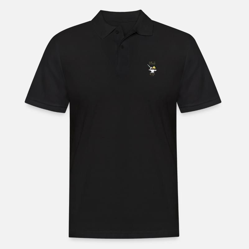 que la forge soit avec toi - Polo Homme - noir