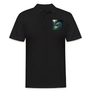 Scarry Fisherman - Männer Poloshirt - Schwarz - Vorne - Kai (181cm)