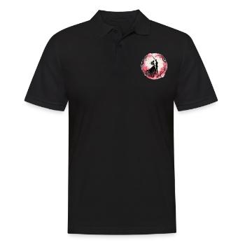 Love is all around - Männer Poloshirt - Schwarz - Vorne - Kai (181cm)