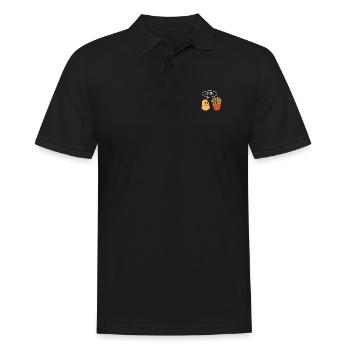 Alter bist du es?! Fritten Pommes French fries - Männer Poloshirt - Schwarz - Vorne - Kai (181cm)
