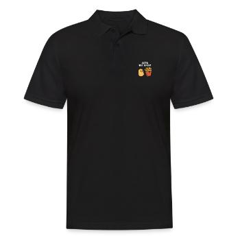 Alter bist du es?! Fritten Pommes French fries - Männer Poloshirt - Schwarz - Vorne - Kai (181cm)