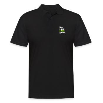 Eat Sleep Padel lustiges Padelball Spieler - Männer Poloshirt - Schwarz - Vorne - Kai (181cm)