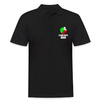 Stand with iran - Männer Poloshirt - Schwarz - Vorne - Kai (181cm)