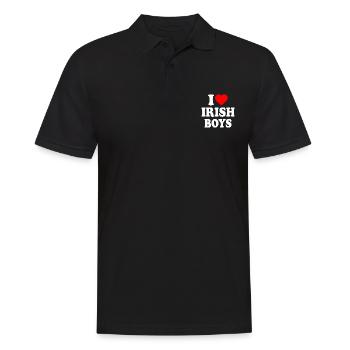 I love irish boys - Männer Poloshirt - Schwarz - Vorne - Kai (181cm)