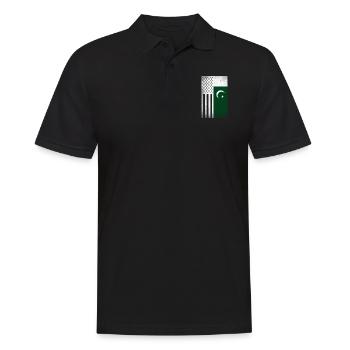 Pakistan Design für stolze pakistanisch Amerikaner - Männer Poloshirt - Schwarz - Vorne - Kai (181cm)