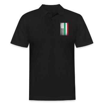 Italien Design für stolze italienische Amerikaner - Männer Poloshirt - Schwarz - Vorne - Kai (181cm)