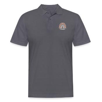 Examiner Rainbow Leopard Funny Examiner - Men's Polo Shirt - charcoal grey - Front - Nico (186cm)