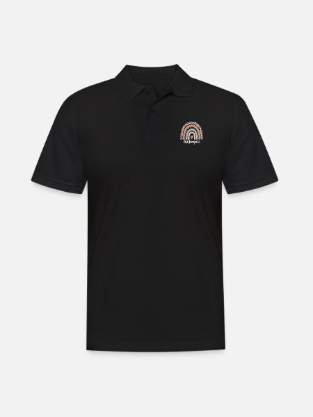 Innkeeper Rainbow Leopard Funny Innkeeper - Men's Polo Shirt - black