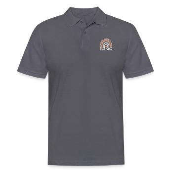 Fleischschneider Regenbogen Leopard Lustiger Fleischschneider - Männer Poloshirt - Anthrazit - Vorne - Nico (186cm)