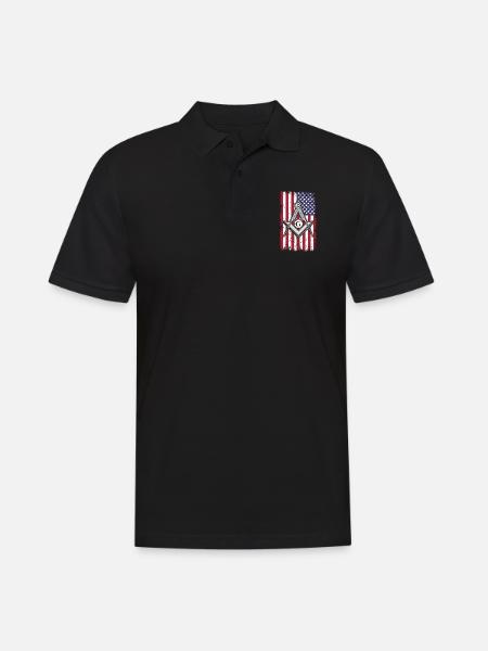 Masonic Freemasonry Fraternal - Männer Poloshirt - Schwarz