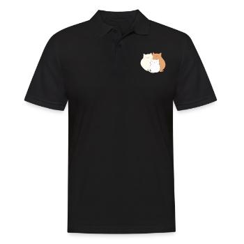 Famille de chats - Polo Homme - noir - Devant - Kai (181cm)