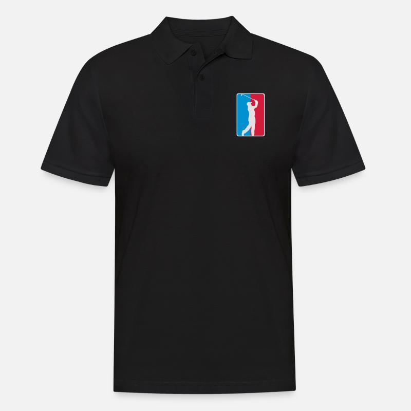 Golf Silhouette Logo - Männer Poloshirt - Schwarz