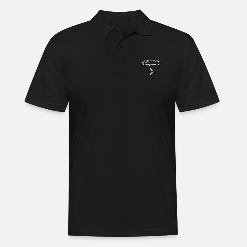 Korkenzieher - Männer Poloshirt - Schwarz