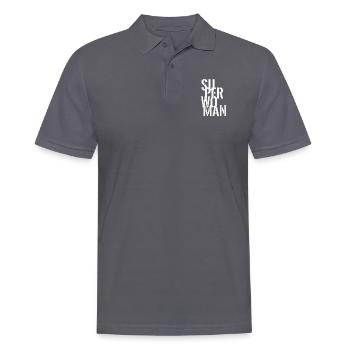 Déclaration de Superwoman - Polo Homme - charbon - Devant - Nico (186cm)