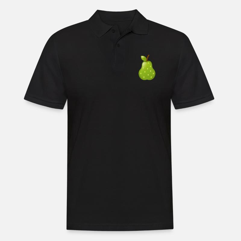 Smiley Pear - Männer Poloshirt - Schwarz