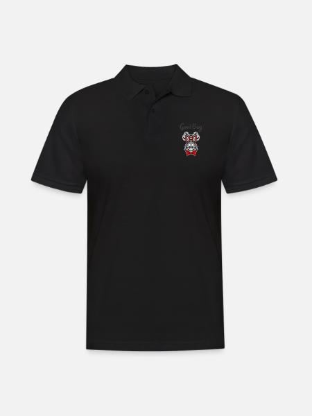 Miniature Schnauzer Desigen - Herre poloshirt - sort