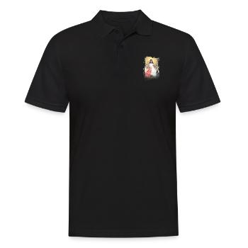 Jésus - Polo Homme - noir - Devant - Kai (181cm)
