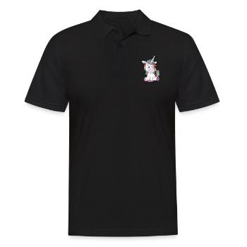 Licorne douce Personnaliser - Polo Homme - noir - Devant - Kai (181cm)