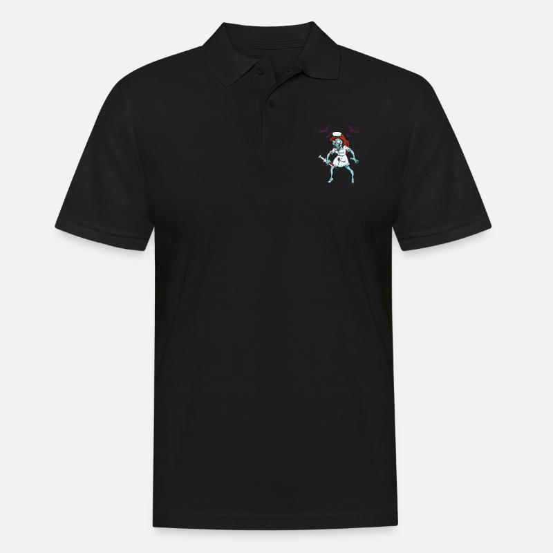 Zombie Krankenschwester Notfall Halloween - Männer Poloshirt - Schwarz