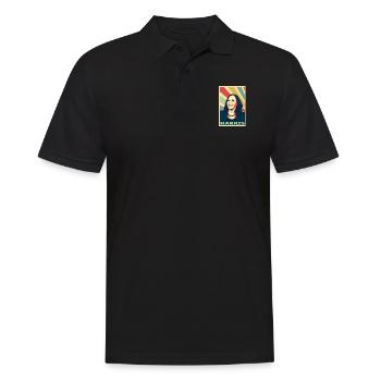 Kamala Harris Colors Vintage - Polo Homme - noir - Devant - Kai (181cm)