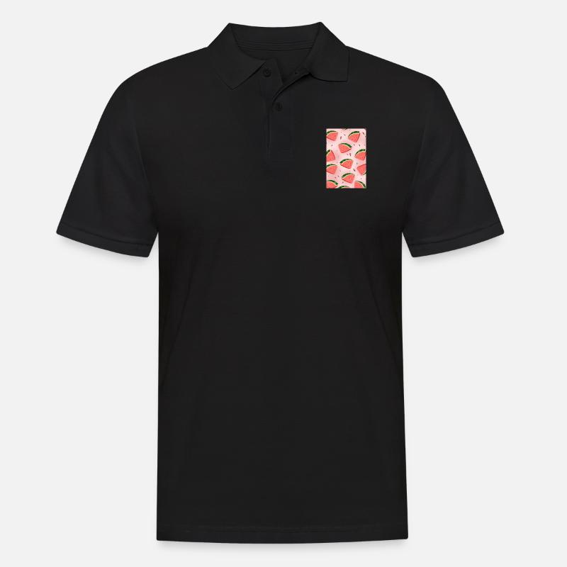 Tranches de pastèque - Polo Homme - noir