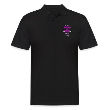 Im only talking to my springer spaniel today - Men's Polo Shirt - black - Front - Kai (181cm)