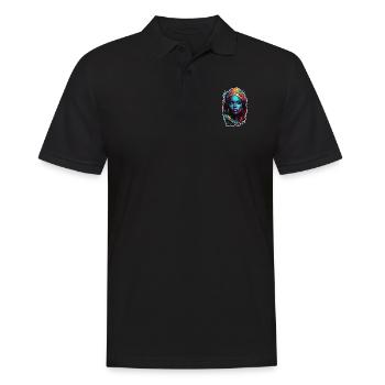 Afro Frau - Schönheit - Männer Poloshirt - Schwarz - Vorne - Kai (181cm)