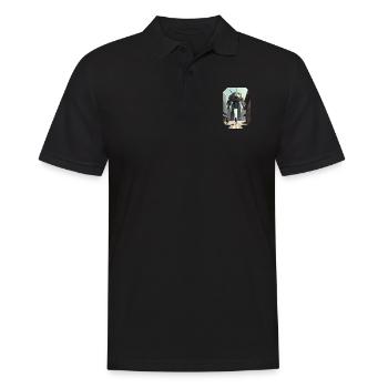 Manga Big Robot - Polo Homme - noir - Devant - Kai (181cm)