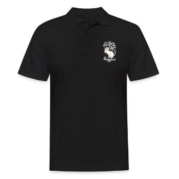 Katze Birma Geschenk - Männer Poloshirt - Schwarz - Vorne - Kai (181cm)