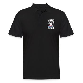 Katze Cornish Rex Geschenk - Männer Poloshirt - Schwarz - Vorne - Kai (181cm)