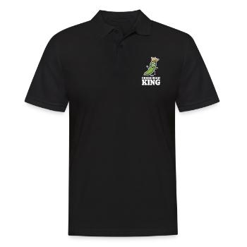 Grüne Bohnen - Männer Poloshirt - Schwarz - Vorne - Kai (181cm)