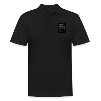 Futsal Information And Nutritional Facts Football - Männer Poloshirt - Schwarz - Vorne - Kai (181cm)