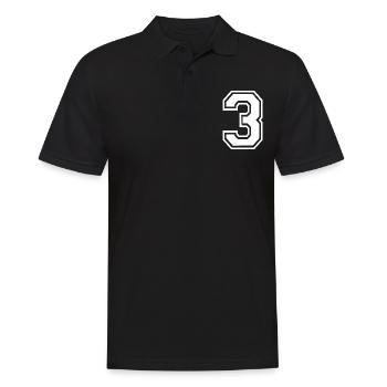 3 - Men's Polo Shirt - black - Front - Kai (181cm)