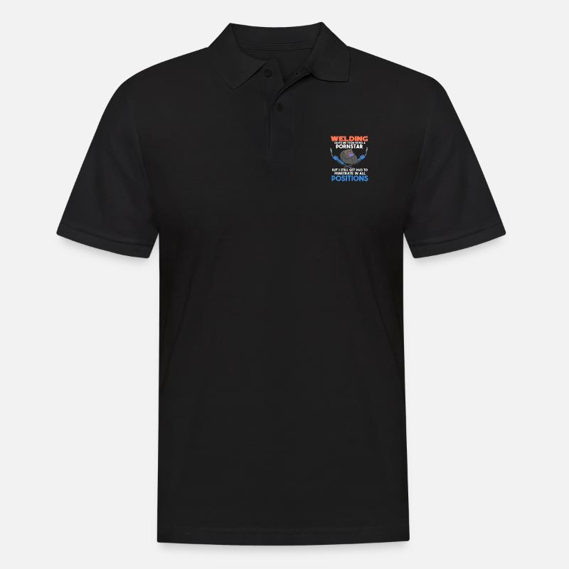 Welding Saved Me - Männer Poloshirt - Schwarz