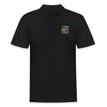 Artist Painter Graphic It Takes Lot Of Arts Gift - Men's Polo Shirt - black - Front - Kai (181cm)